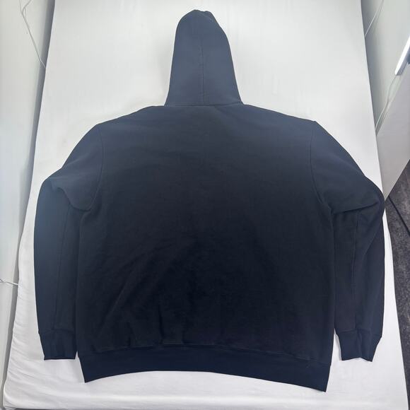 VTG 90s y2k Harley Davidson Flame Sleeve Biker Full Zip Hoodie Large Sweatshirt - Picture 5 of 7